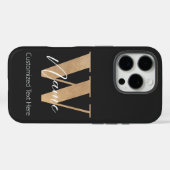 Moderne monogrammierte Anfangsbuchstabe W & Name P Case-Mate iPhone Hülle (Rückseite (Horizontal))