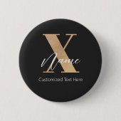 Moderne monogrammierte Anfangsbuchstabe X & Name P Button (Vorderseite)
