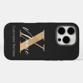 Moderne monogrammierte Anfangsbuchstabe X & Name p Case-Mate iPhone Hülle (Rückseite (Horizontal))