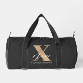 Moderne monogrammierte Anfangsbuchstabe X & Name P Duffle Bag (Rückseite)