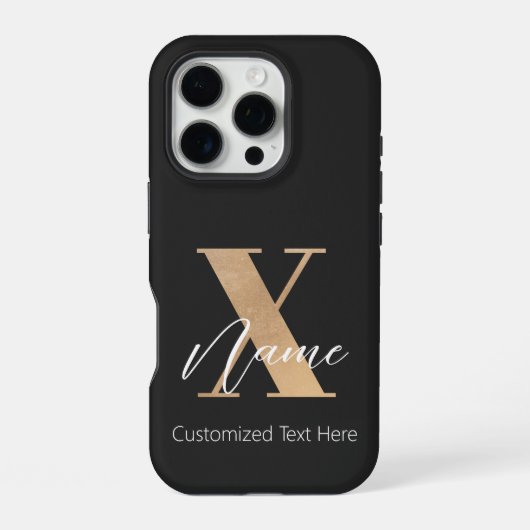 Moderne monogrammierte Anfangsbuchstabe X & Name p iPhone Hülle (Rückseite)