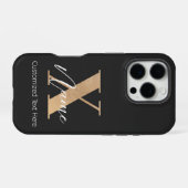 Moderne monogrammierte Anfangsbuchstabe X & Name p iPhone Hülle (Rückseite (Horizontal))