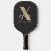 Moderne monogrammierte Anfangsbuchstabe X & Name P Pickleball Schläger (Vorderseite)
