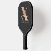 Moderne monogrammierte Anfangsbuchstabe X & Name P Pickleball Schläger (Links)