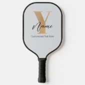 Moderne monogrammierte Anfangsbuchstabe Y & Name P Pickleball Schläger (Rückseite)