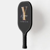 Moderne monogrammierte Anfangsbuchstabe Y & Name P Pickleball Schläger (Links)