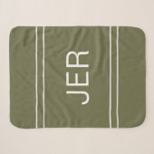 Moderne monogrammierte benutzerdefinierte Initiale Sherpadecke (Vorderseite (Horizontal))