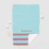 Moderne monogrammierte elegante chic einfache Stre Golfhandtuch (Insitu)