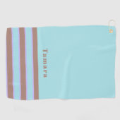 Moderne monogrammierte elegante chic einfache Stre Golfhandtuch (Horizontal)