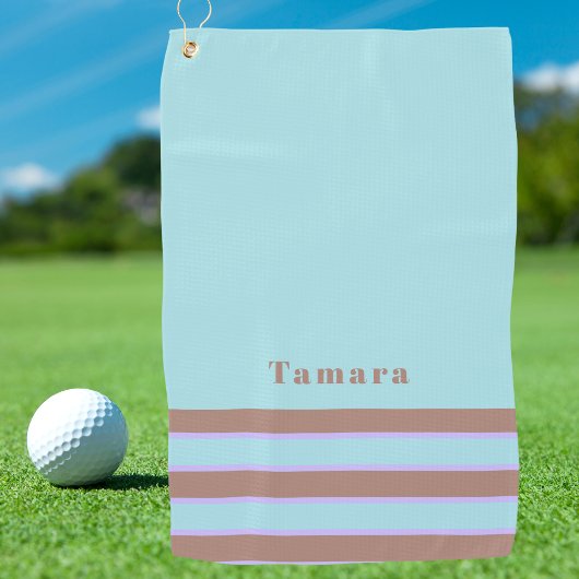 Moderne monogrammierte elegante chic einfache Stre Golfhandtuch