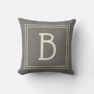 Moderne monogrammierte Familieninitiale stilvoll g Kissen