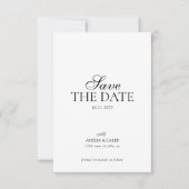 Moderne monogrammierte Foto-Hochzeit Save the Date (Vorderseite)