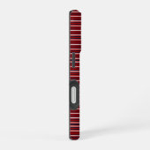 Moderne monogrammierte gestreifte iPhone 16 hülle (Rechte Seite)