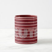 Moderne monogrammierte gestreifte tasse (Zentrum)