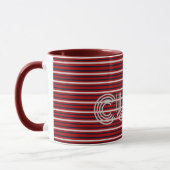 Moderne monogrammierte gestreifte tasse (Links)