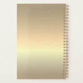 Moderne monogrammierte Gold-Leopardenprint Planer (Rückseite)