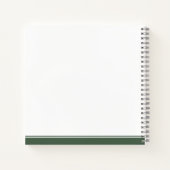 Moderne monogrammierte Immergrün Notizblock (Rückseite)