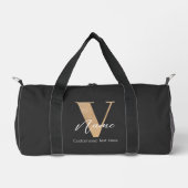 Moderne monogrammierte Initiale V & Name personali Duffle Bag (Vorderseite)