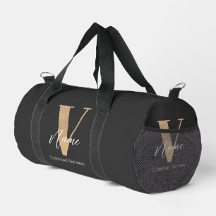 Moderne monogrammierte Initiale V & Name personali Duffle Bag