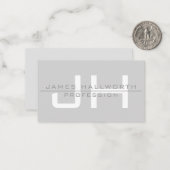 Moderne monogrammierte Initialen (oder anderer Tex Mitteilungskarte (Vorderseite/Rückseite Beispiel)