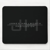 Moderne monogrammierte Initialen (oder anderer Tex Mousepad (Vorne)