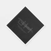 Moderne monogrammierte Initialen (oder anderer Tex Serviette (Ecke)