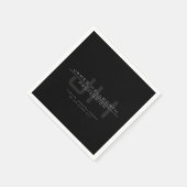 Moderne monogrammierte Initialen (oder anderer Tex Serviette (Ecke)