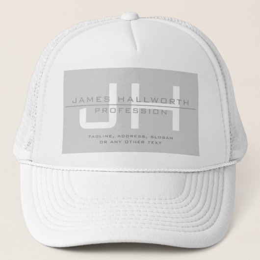Moderne monogrammierte Initialen (oder anderer Tex Truckerkappe (Vorderseite)