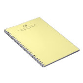 Moderne monogrammierte Kalligrafie-Name in Creme Notizblock (Rechte Seite)