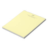 Moderne monogrammierte Kalligrafie-Name Notizblock (Rotiert)