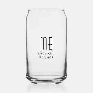 Moderne monogrammierte Namen Dosenglas