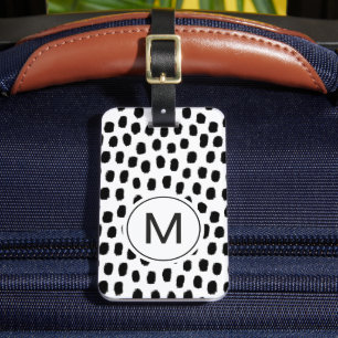 Moderne monogrammierte rosa Gepäckanhänger