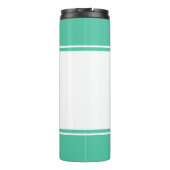 Moderne monogrammierte Schrift Mint Thermosbecher (Rückseite)