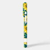 Moderne monogrammierte Sonnenblumen Case-Mate iPhone Hülle (Rückseite / Links)