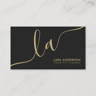 Moderne Monogramminitialen des eleganten schicken Visitenkarte