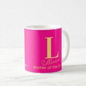 Moderne Monogrammmutter Kaffeetasse (VorderseiteRechts)