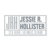 Moderne Monogrammnamen oder geschäftliche Rücksend Permastempel (Design)