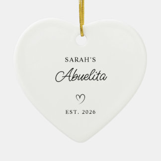 Moderne Monoline Neue Abuelita-Foto des Babys Keramik Ornament