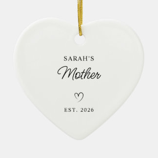 Moderne Monoline Neues Baby-Mutter-Foto Keramik Ornament