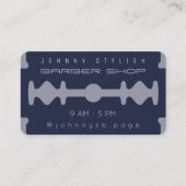 Moderne monotone inspirierte Blickmarine der Visitenkarte (Vorderseite)