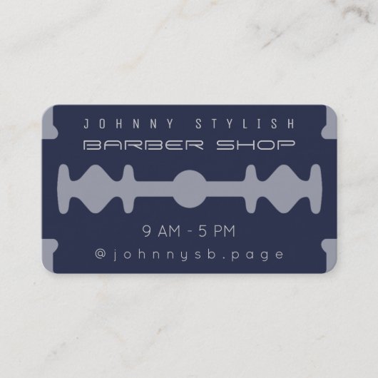 Moderne monotone inspirierte Blickmarine der Visitenkarte (Vorderseite)