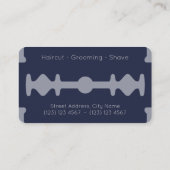 Moderne monotone inspirierte Blickmarine der Visitenkarte (Rückseite)