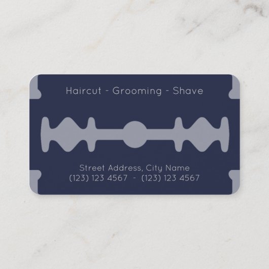 Moderne monotone inspirierte Blickmarine der Visitenkarte (Rückseite)