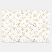 Moderne Monotone Schwarz-weiße Schneeflocke Geschenkpapier Set (Vorderseite 3)