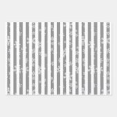 Moderne Monotone Schwarz-weiße Schneeflocke Geschenkpapier Set (Vorderseite)