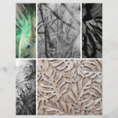 Moderne Monstera-Blatt Hintergrund Flyer (Hinten)