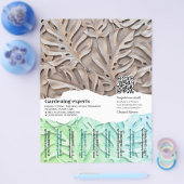 Moderne Monstera-Blatt Hintergrund Flyer (Einzeln)