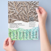 Moderne Monstera-Blatt Hintergrund Flyer (Hand)