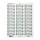 Moderne Monstera Blätter Chic Return Address Label (Vorne)