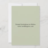 Moderne Monstera Leaf Blumenzage Einladung (Rückseite)